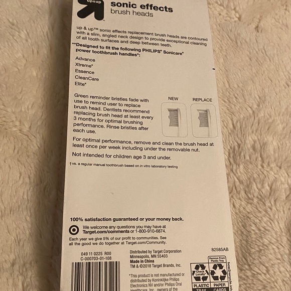 Up & Up 3-pack Sonic Effects Brush Heads (comparable to Philips Sonicare) NWT - Picture 6 of 6